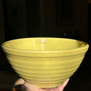 Vintage Bauer Pottery Ring Ware Yellow #18 Mixing Bowl